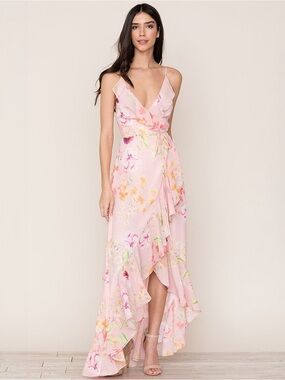 Yumi Kim - Floral Meadow Wrap Maxi Dress - Floral Pink